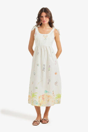 Tie-Strap Beach Dress
