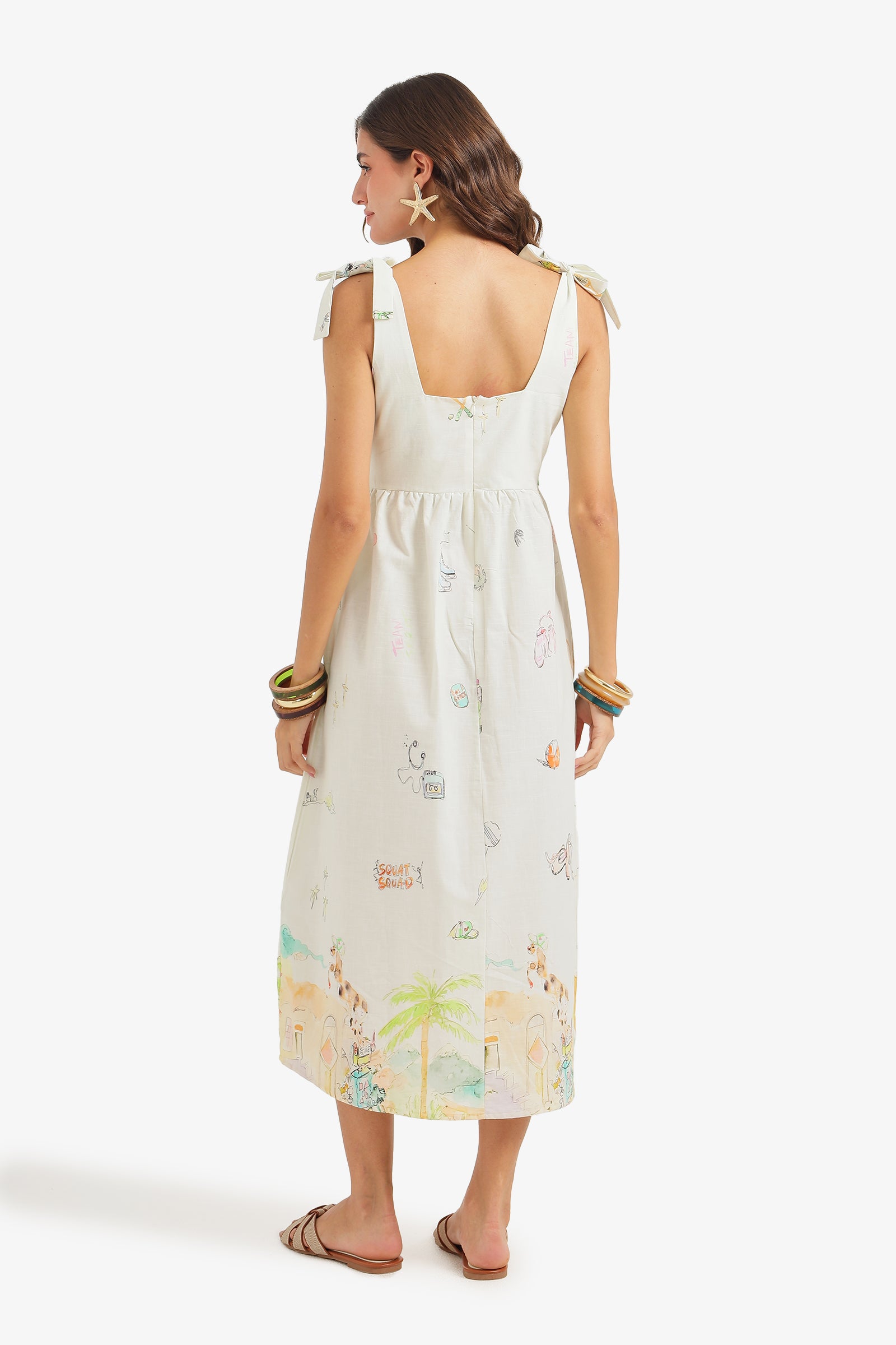 Tie-Strap Beach Dress