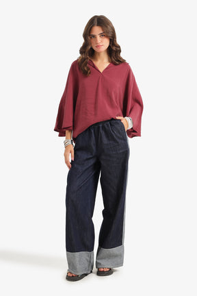 Dolman-Sleeve Blouse