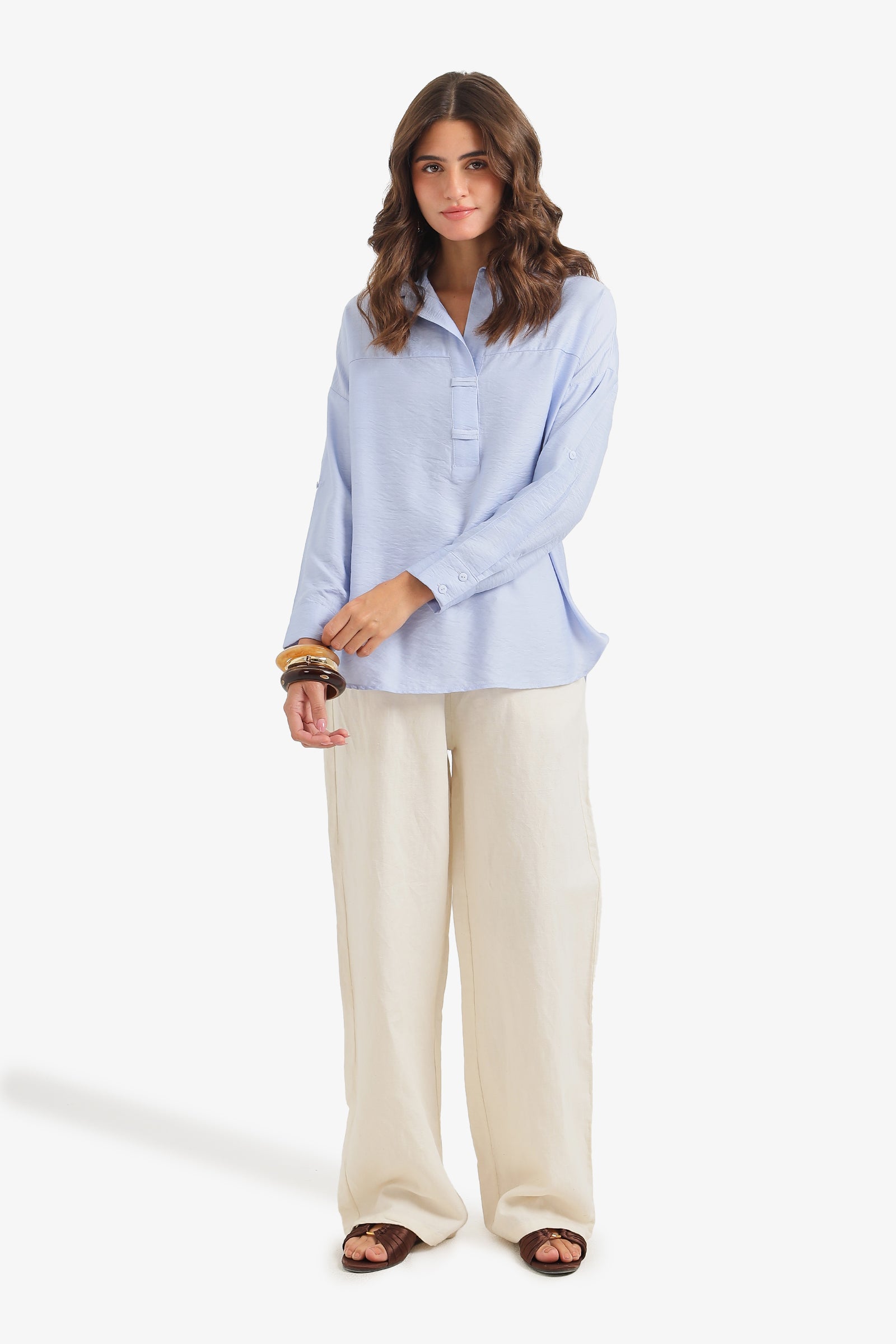 Relaxed High-Low Blouse