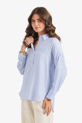 Relaxed High-Low Blouse