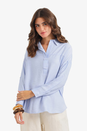 Relaxed High-Low Blouse