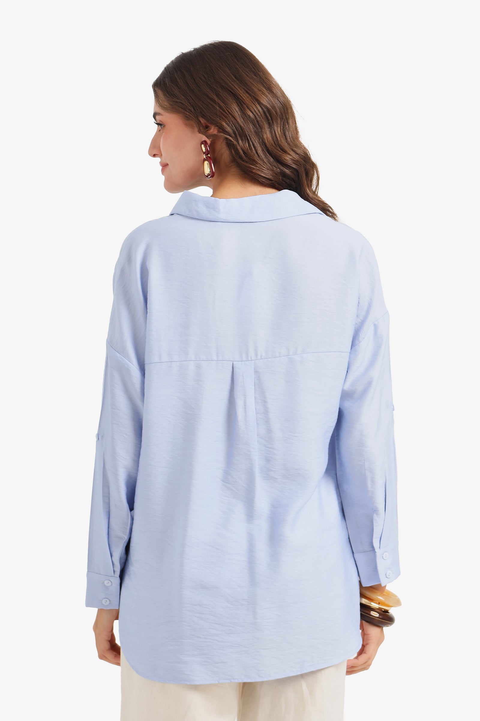 Relaxed High-Low Blouse