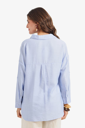 Relaxed High-Low Blouse