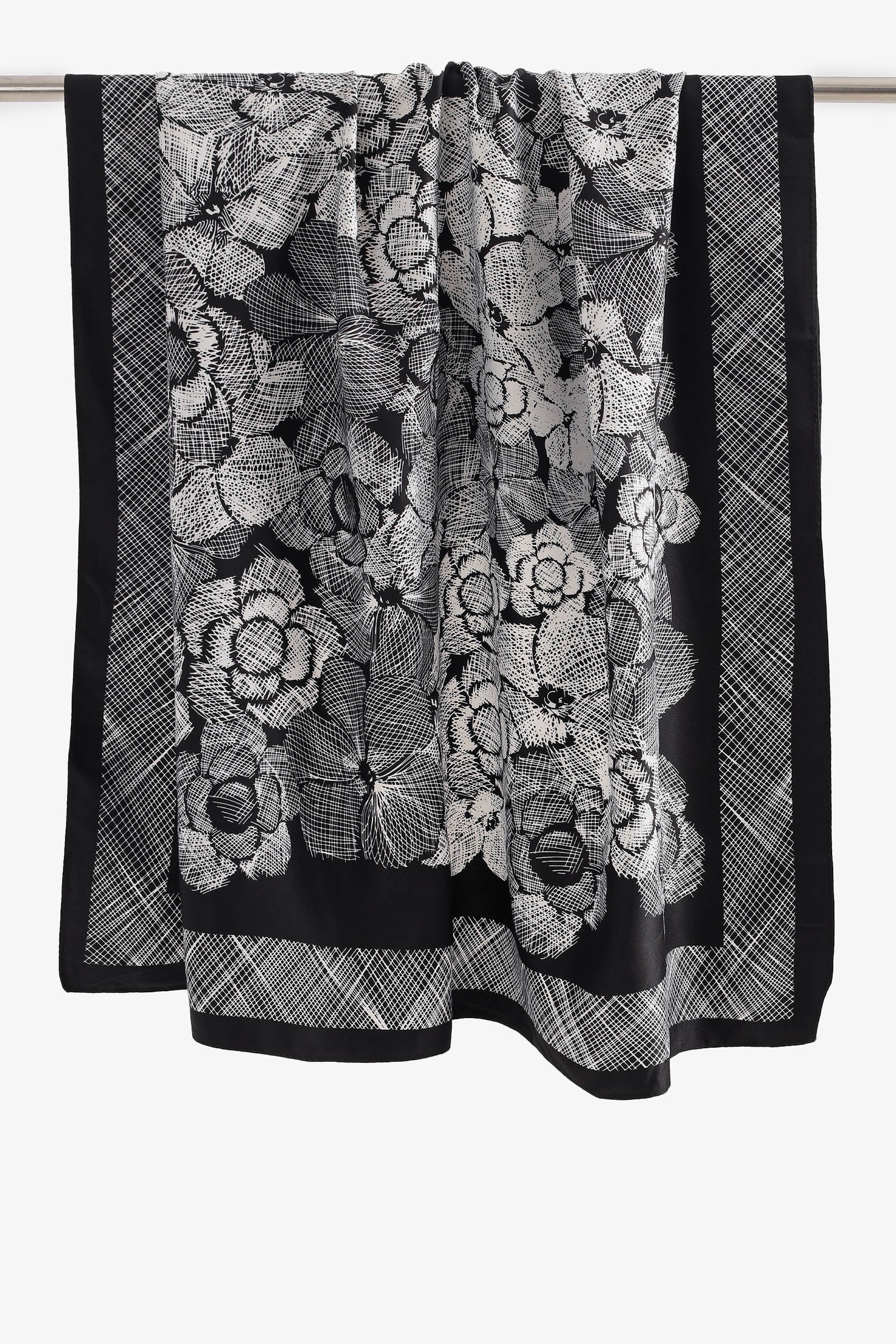 Sketch Floral Print Scarf