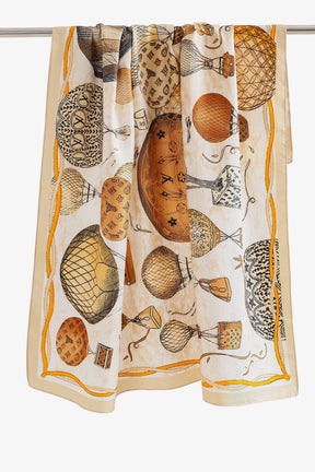 Vintage Balloon Print Scarf
