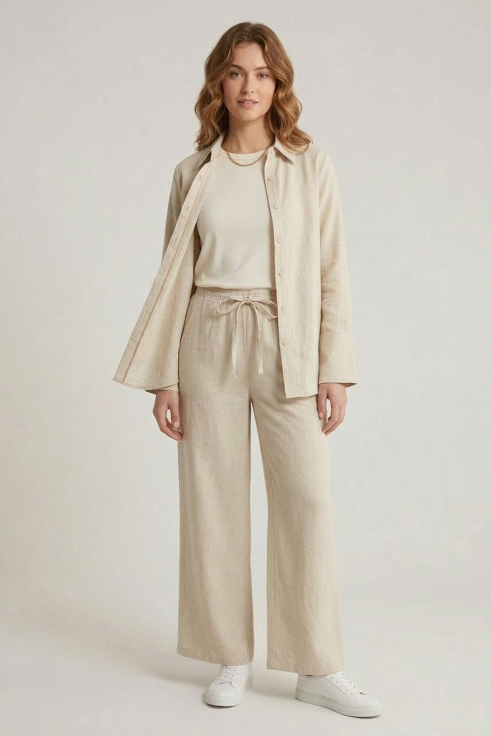 قميص لاونج بأزرار أمامية