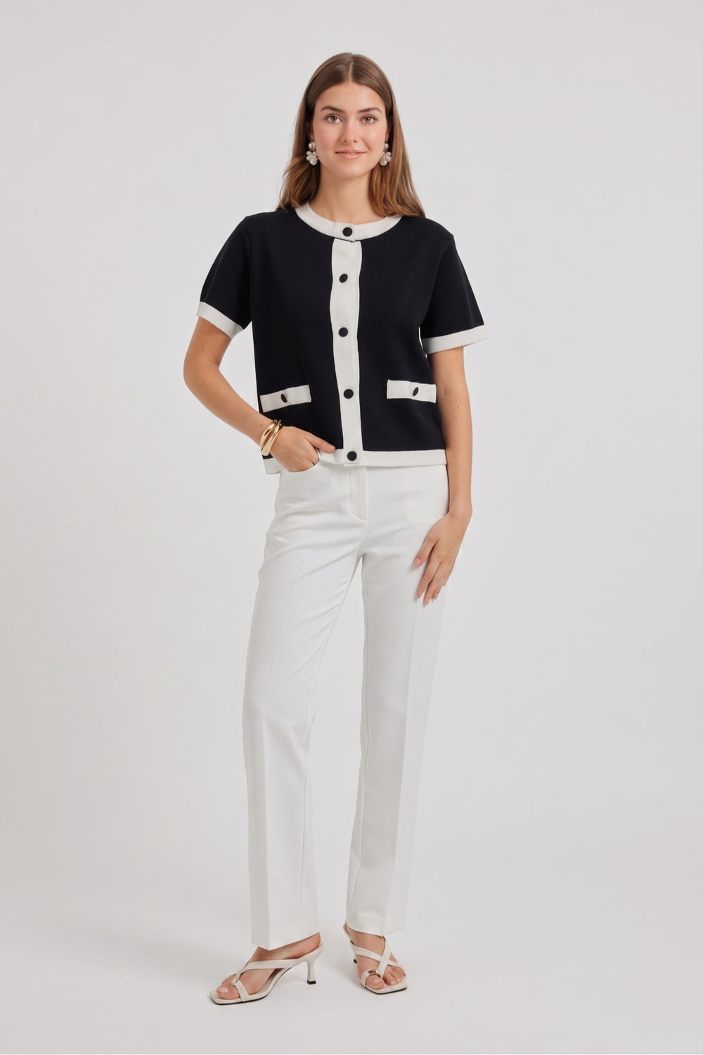 Contrast-Trim Top