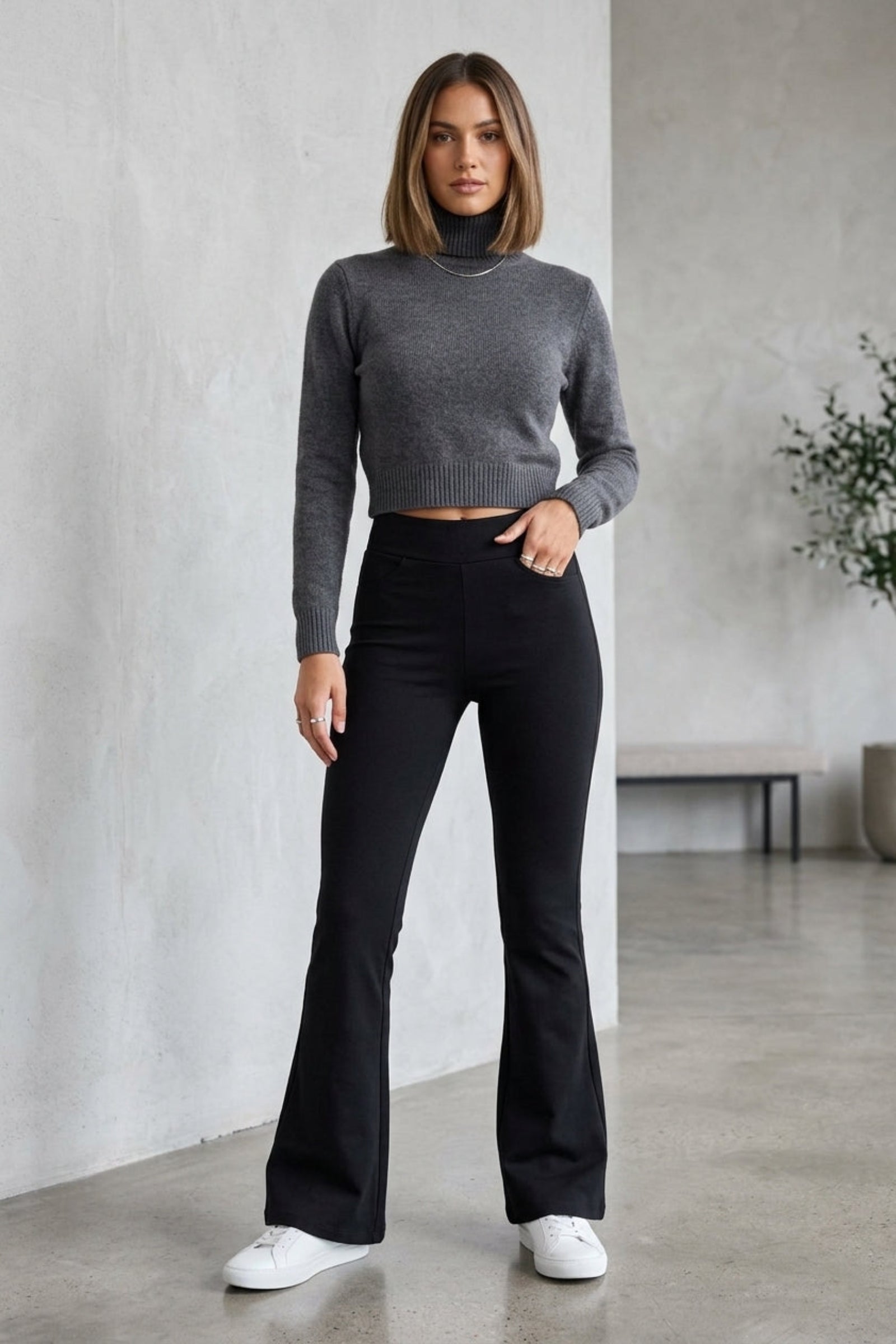 Regular Flared Pants