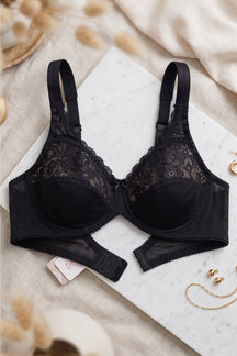 Wired Bra with Lace Detail