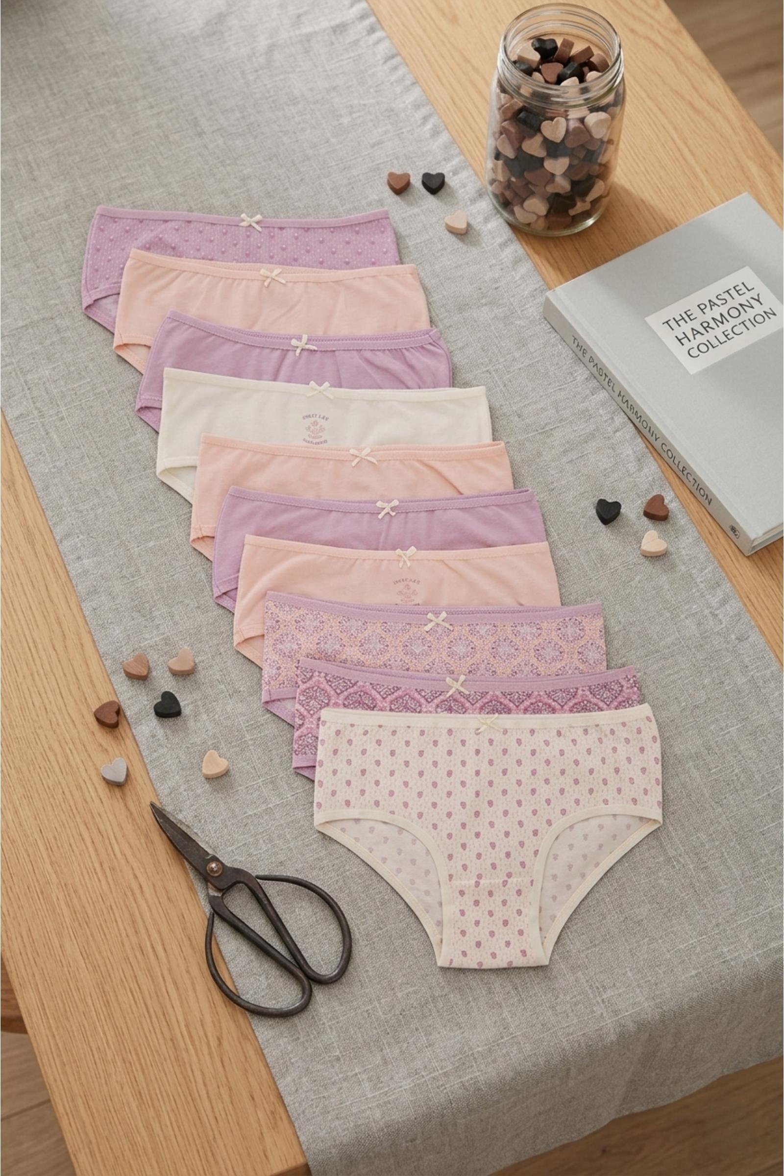 Pack of 10 Colored Brief Panties