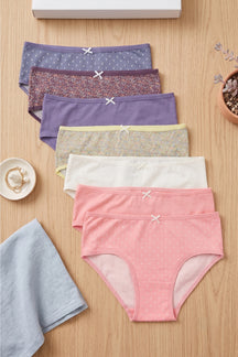 Pack of 7 Colored Brief Panties