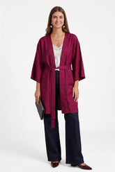 Belted Open-Front Cardigan