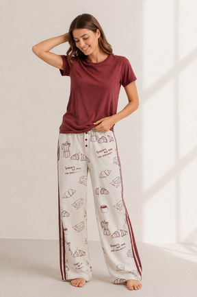 Side-Stripe Breakfast Pyjama