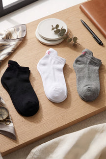 Colored Ankle Socks - 3 Pairs