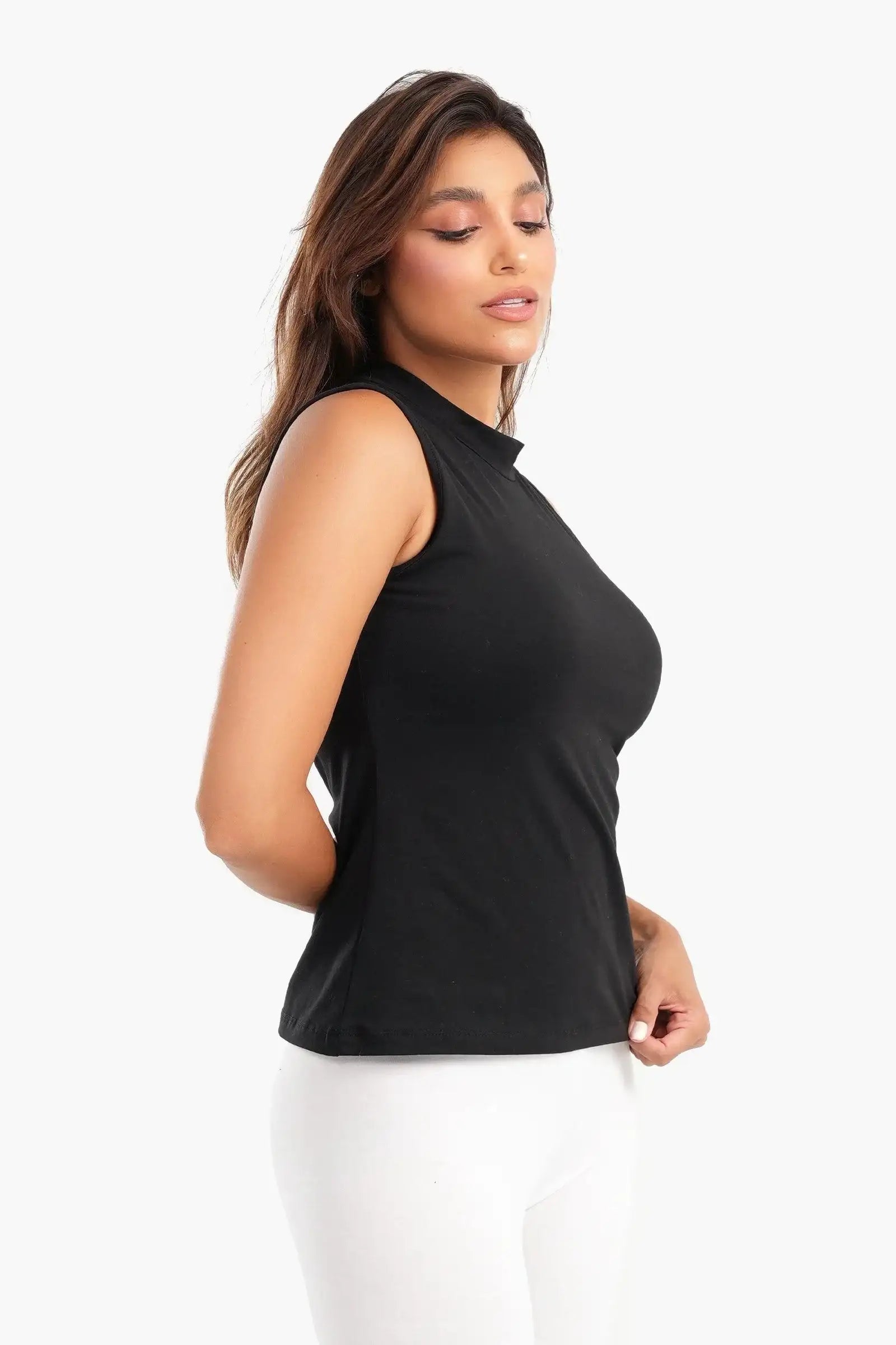 High Neck Slim Fit Top - Carina - كارينا