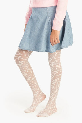 Girly Jacquard Pantyhose
