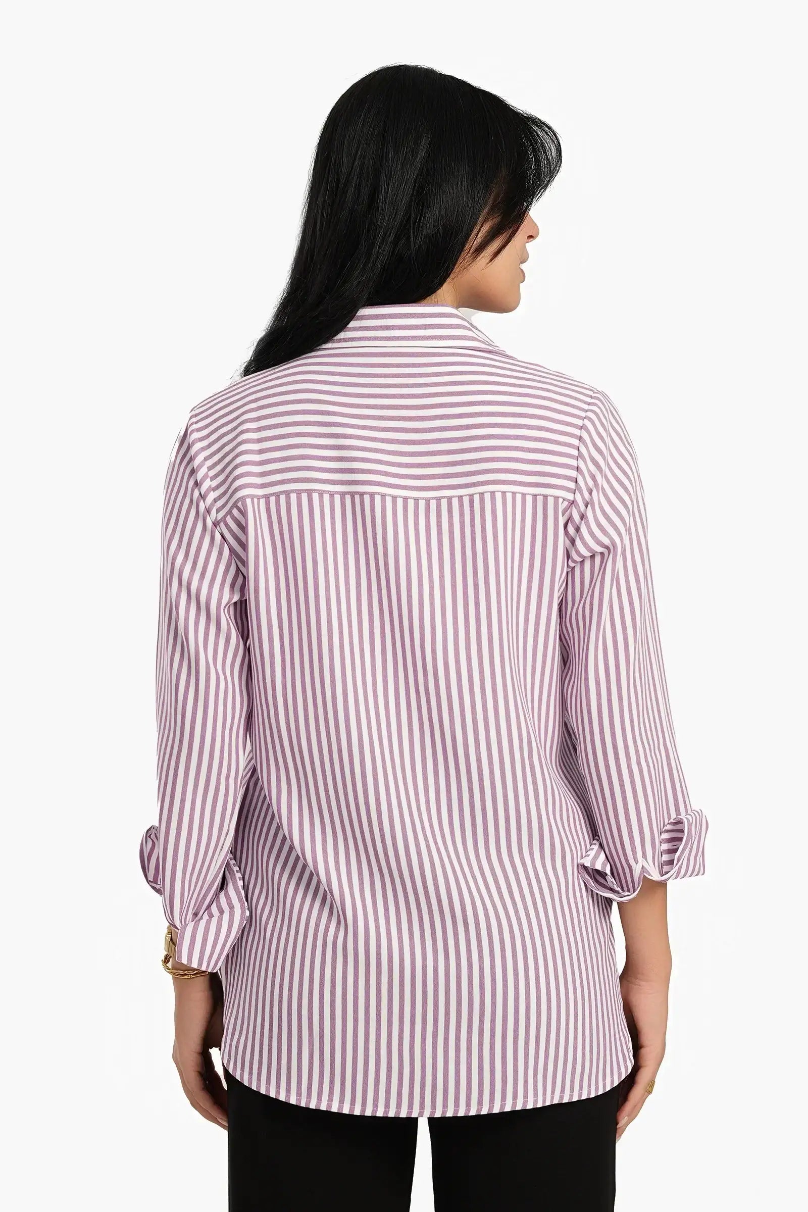 High Low Striped Shirt