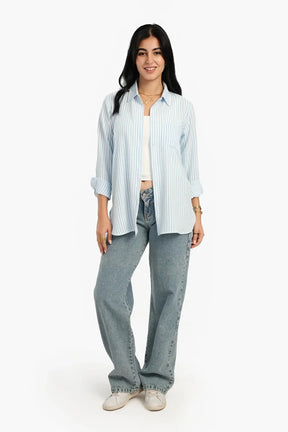 High Low Striped Shirt