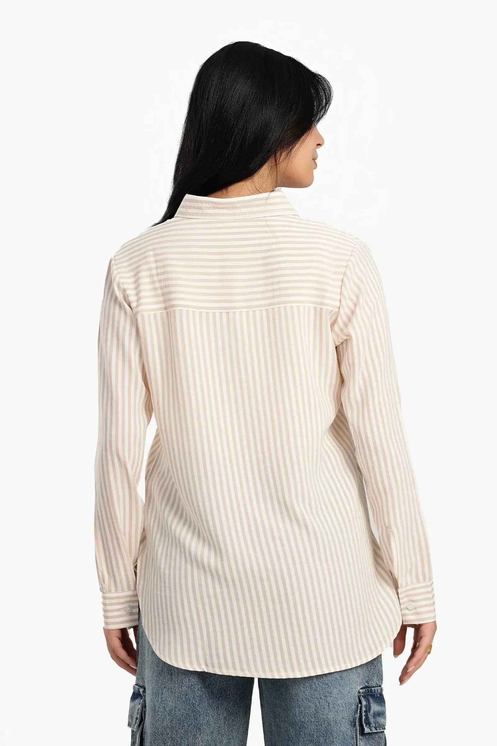 High Low Striped Shirt