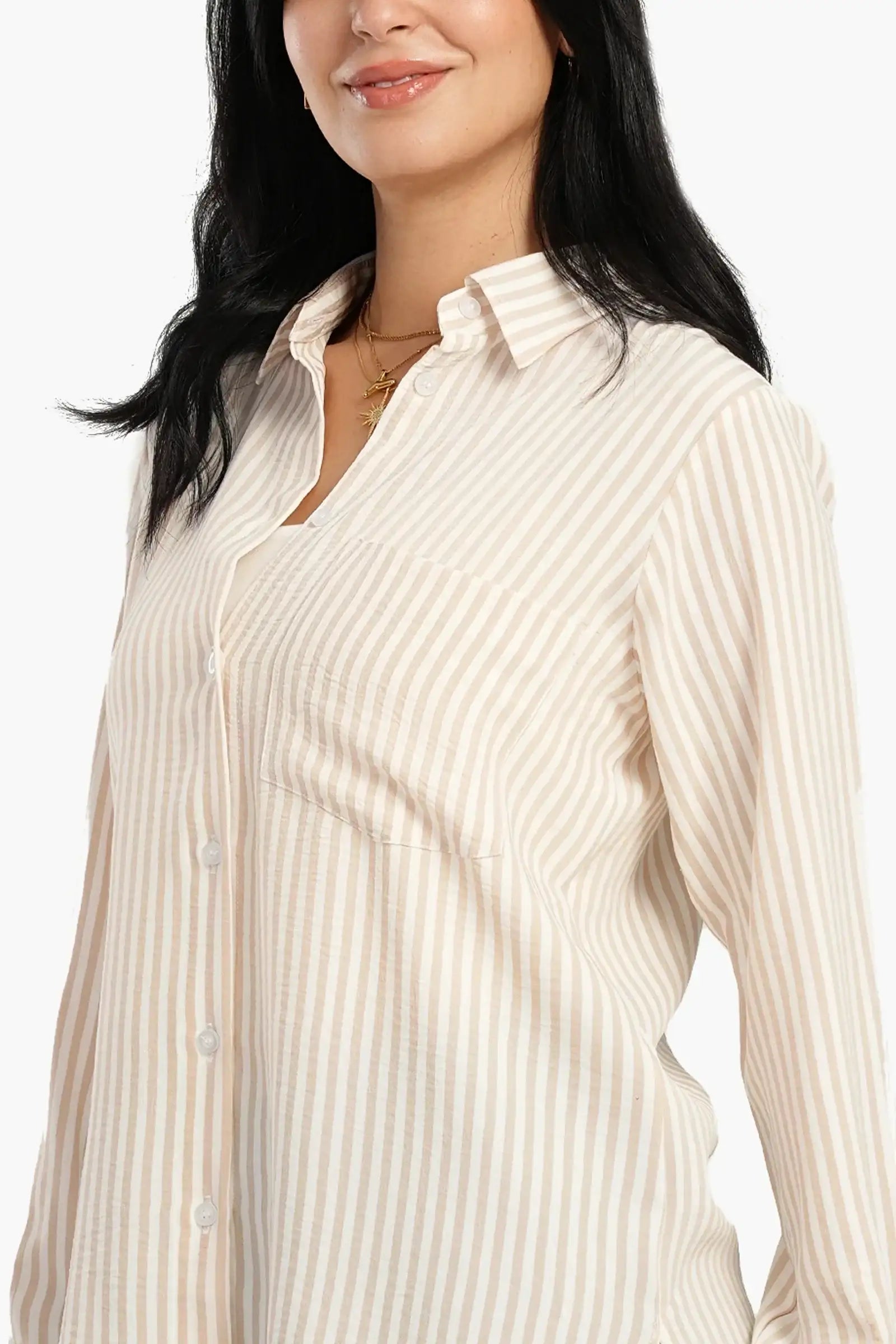High Low Striped Shirt