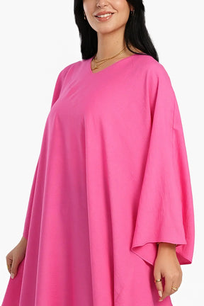 فستان سادة مقاس واحد