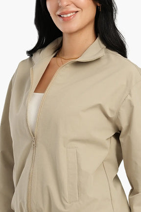 Lounge Jacket with Zipper Closure
