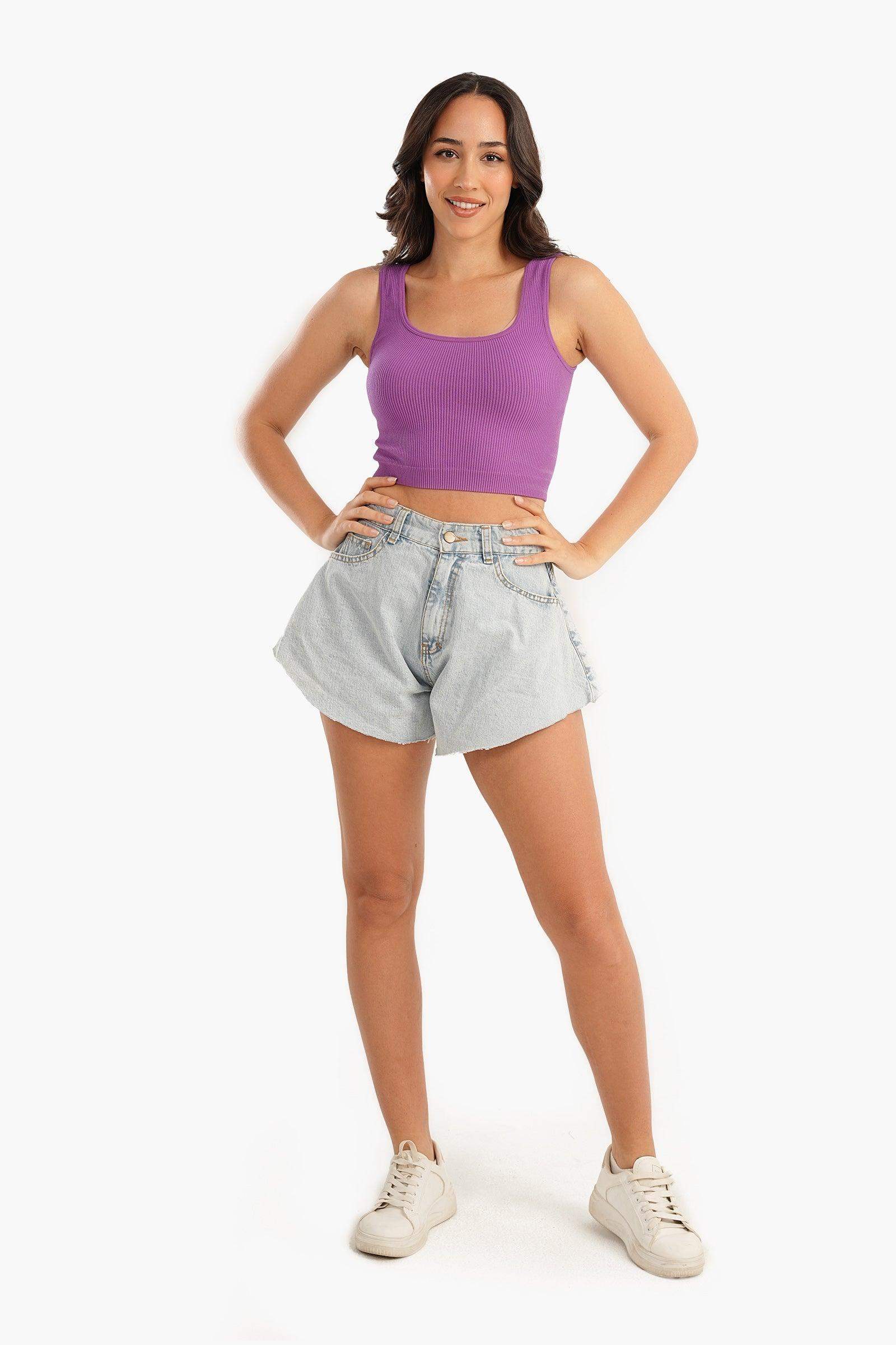 Wide Strap Crop Top