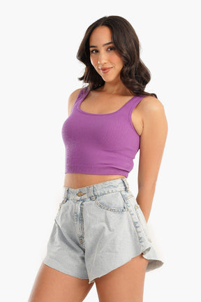 Wide Strap Crop Top