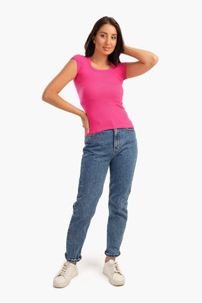 Microfiber Ribbed Top - Carina - كارينا