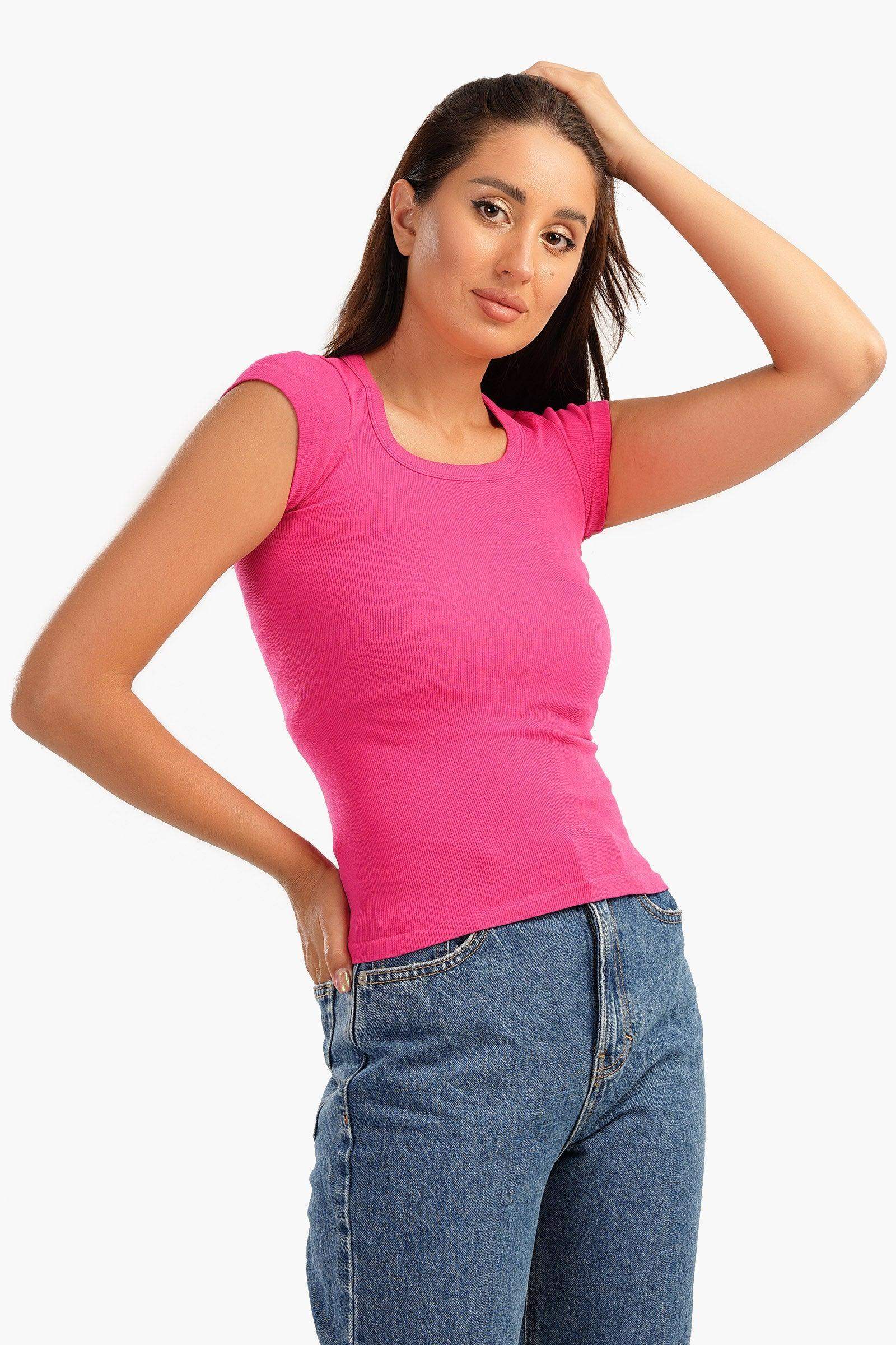 Microfiber Ribbed Top - Carina - كارينا