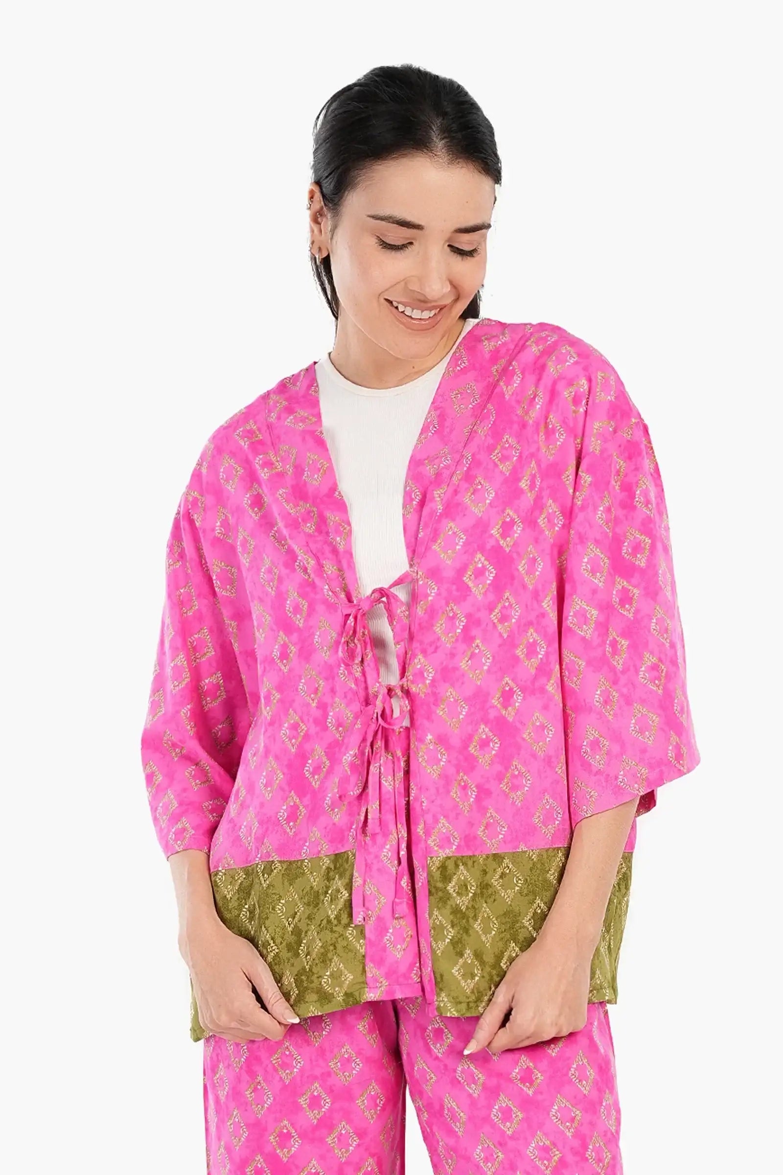Vibrant Printed Kimono