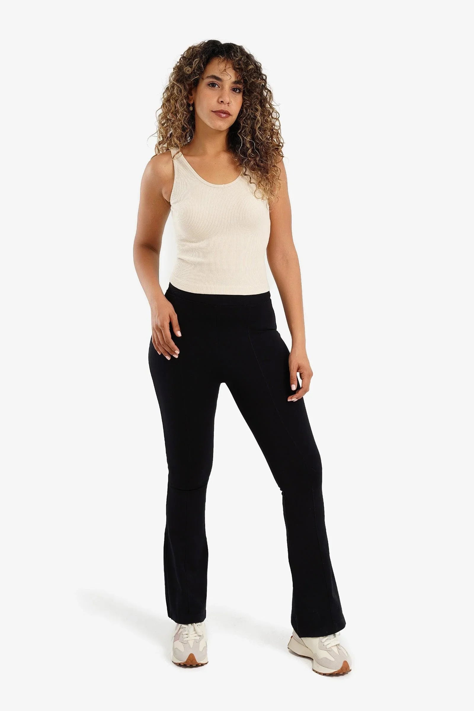 Square Back Ribbed Top - Carina - كارينا