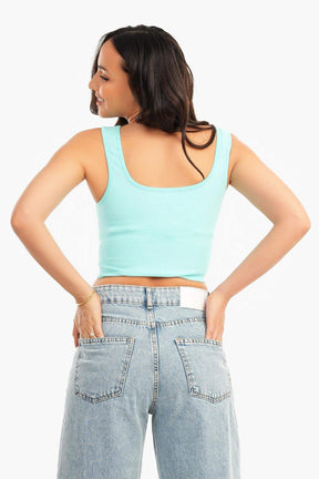 Wide Strap Crop Top