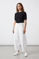 Stitched Panel Denim Pants