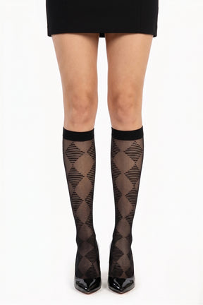 Diamonds Knee High Socks