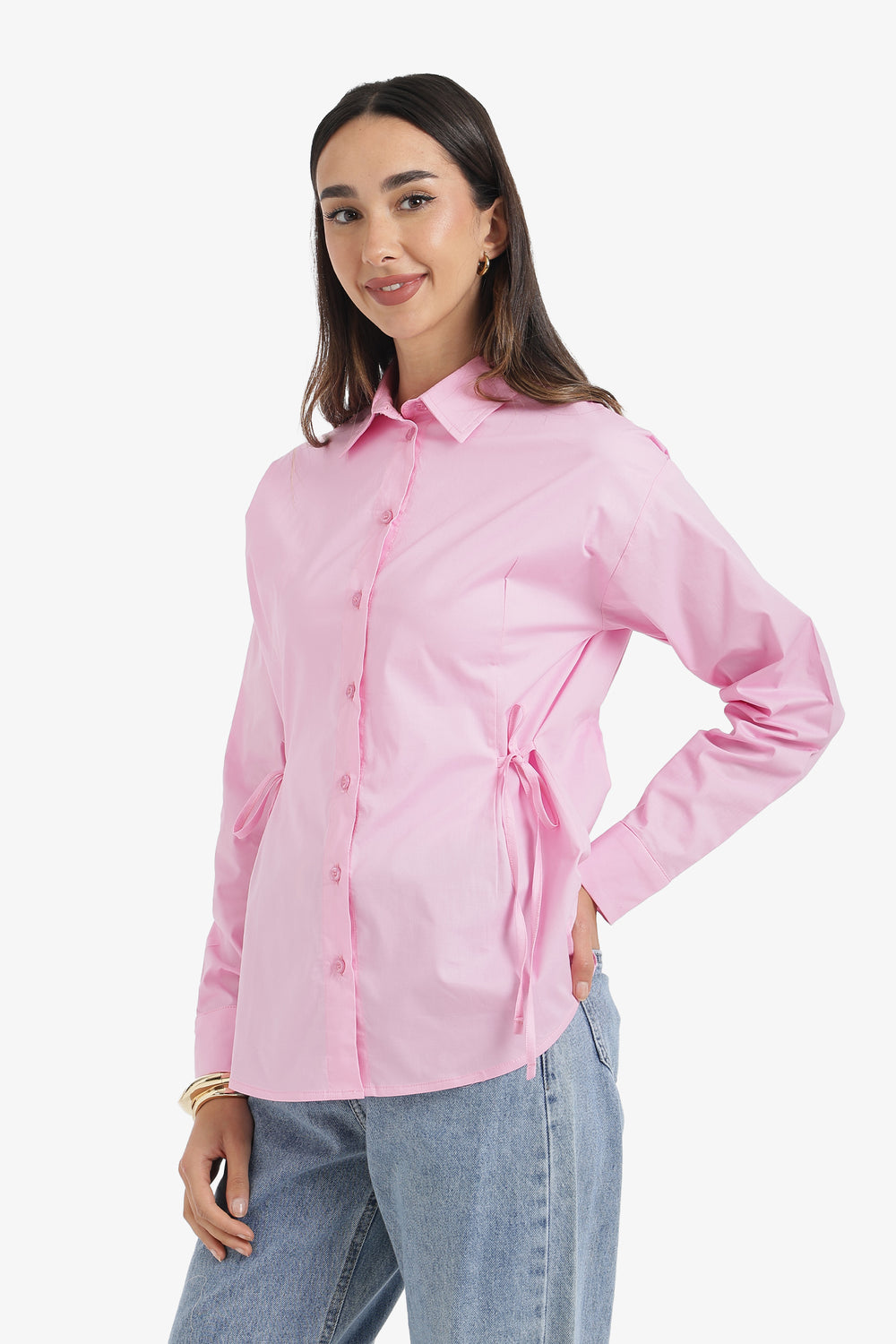 Cinched Side-Tie Shirt