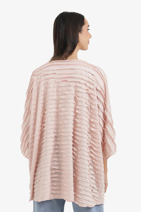 Textured Ruffle Beach Kimono