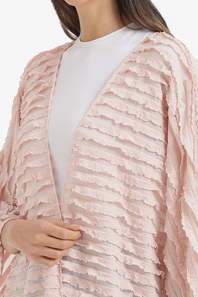 Textured Ruffle Beach Kimono