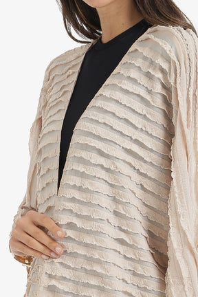 Textured Ruffle Beach Kimono