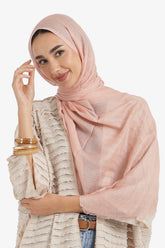 إيشارب قطن بنقشة مضلعة