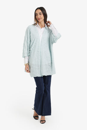 Textured Ruffle Beach Kimono