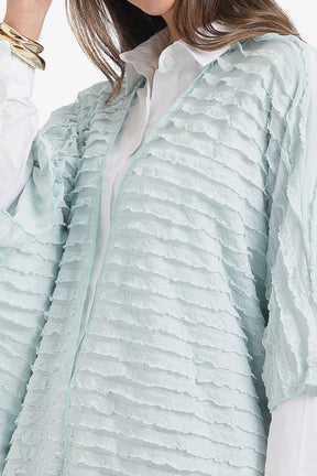 Textured Ruffle Beach Kimono