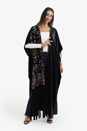 Side-Embroidered Poncho