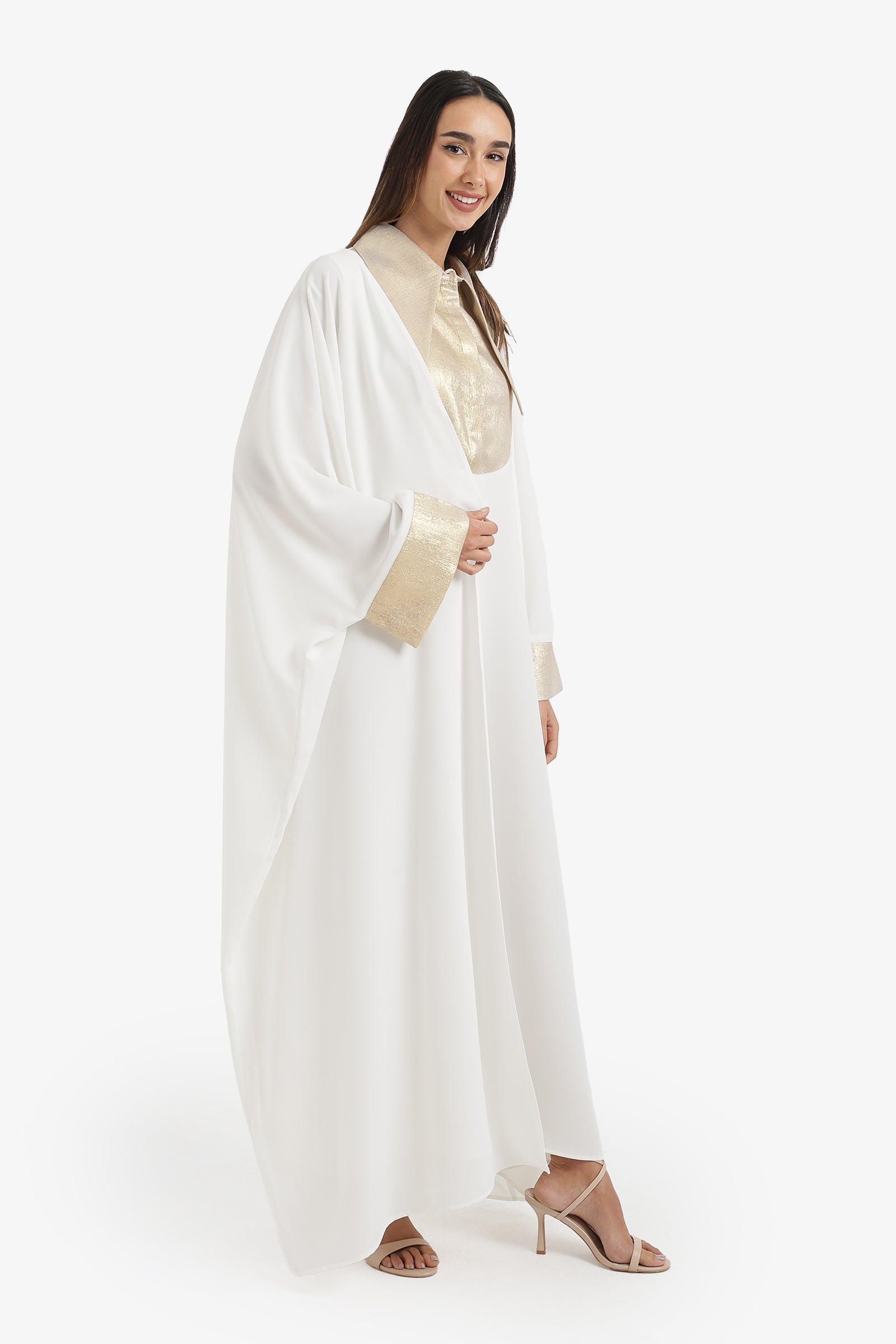 Contrast Cuff Maxi Cardigan