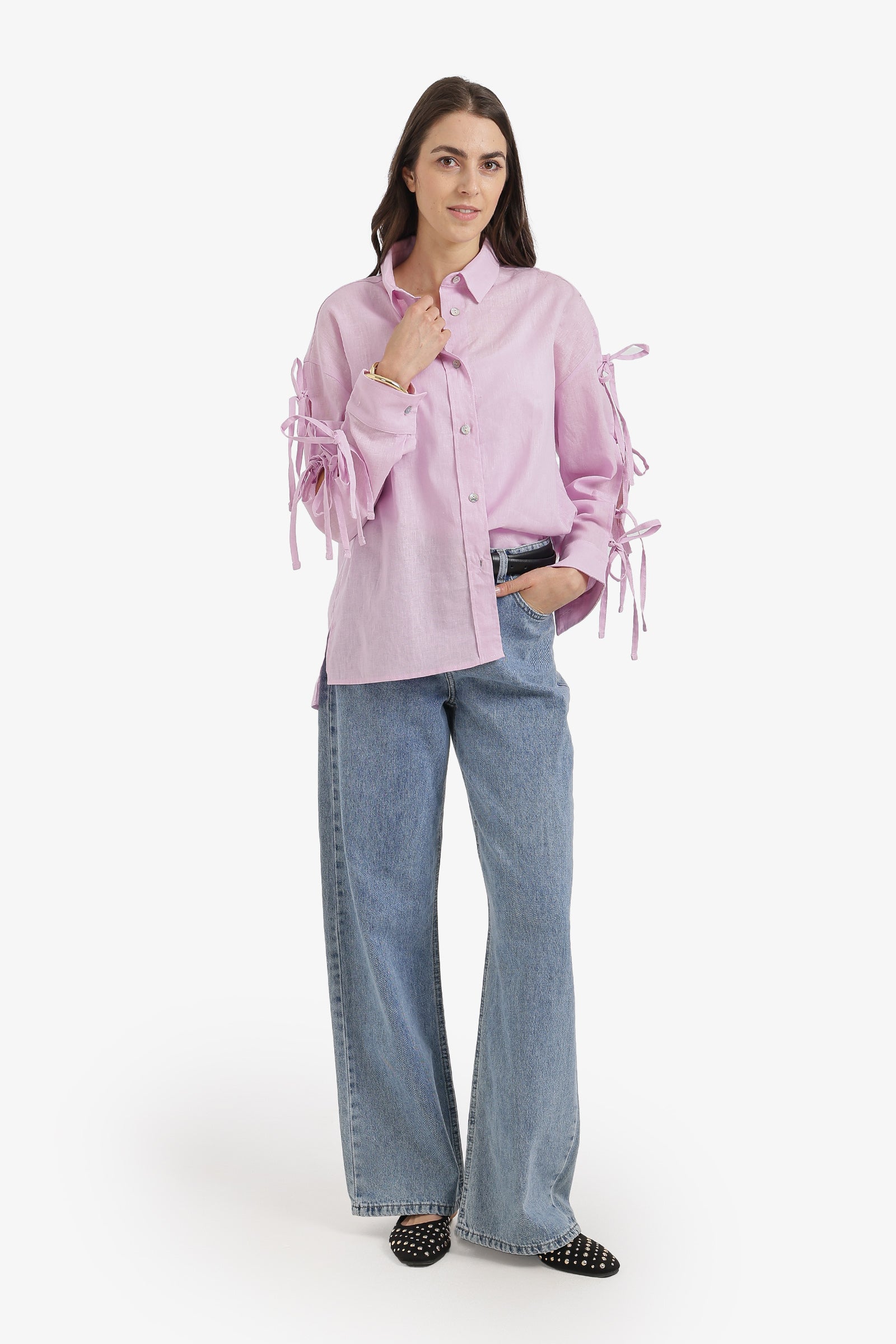 Tie-Sleeve Shirt