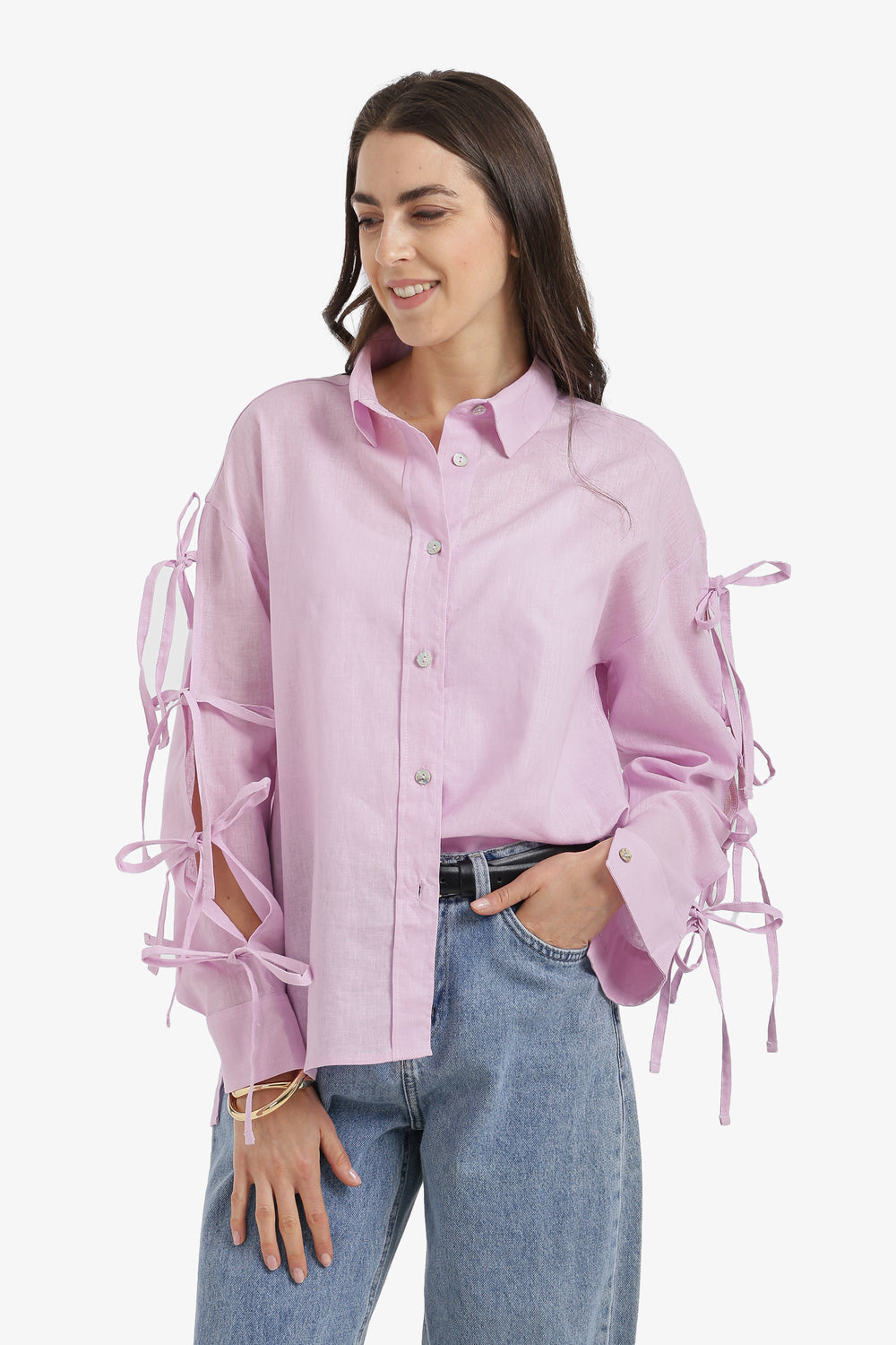 Tie-Sleeve Shirt