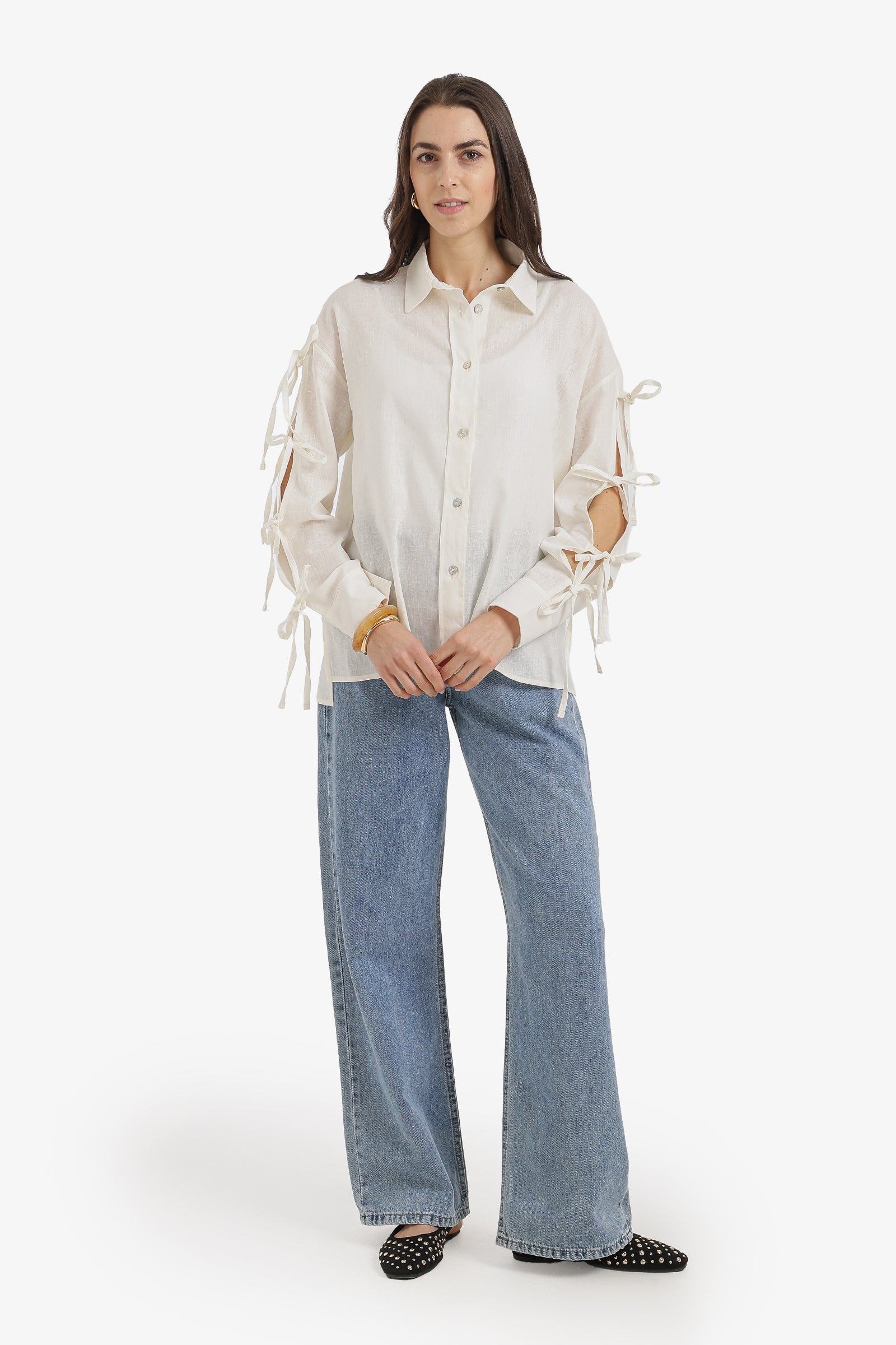 Tie-Sleeve Shirt