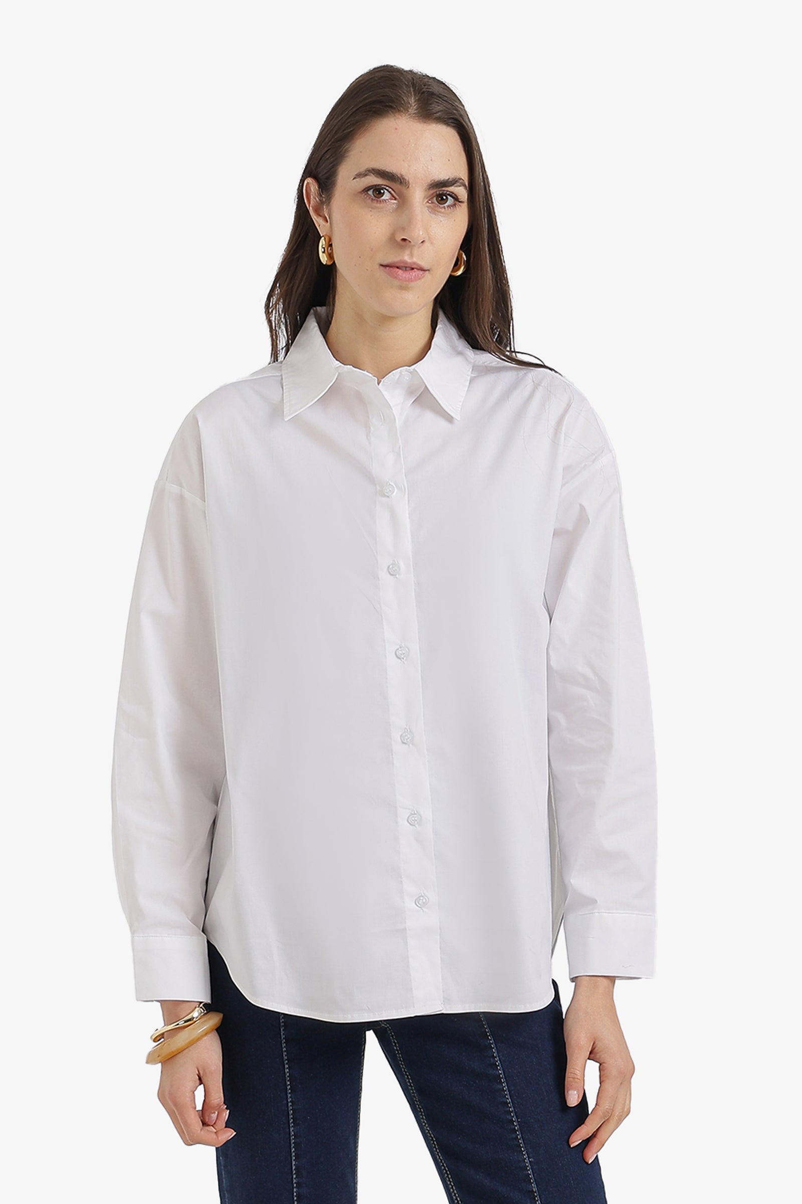 Relaxed High-Low Shirt