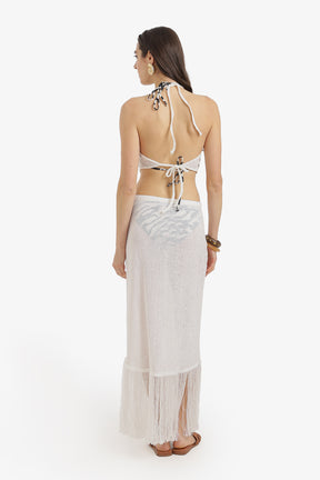 Fringe-Trim Beach Set